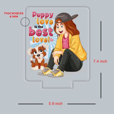 Puppy Love is The Best Love LED Night Light with Warm White Light, Dog Lover Gift Lamp for Baby, Toddler & Pet Lovers Cute Nursery & Bedside Decor Ideal Gift for Boys, Girls